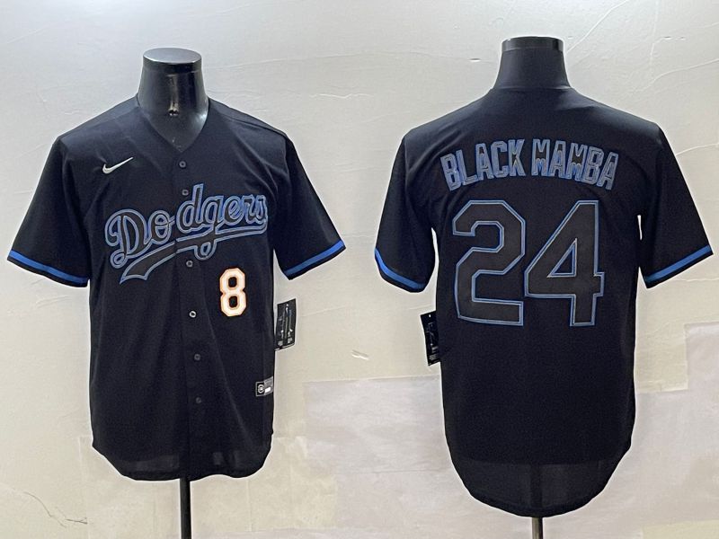Men Los Angeles Dodgers 24 Black Mamba Black Classic Edition 2025 Nike MLB Jersey style 4
